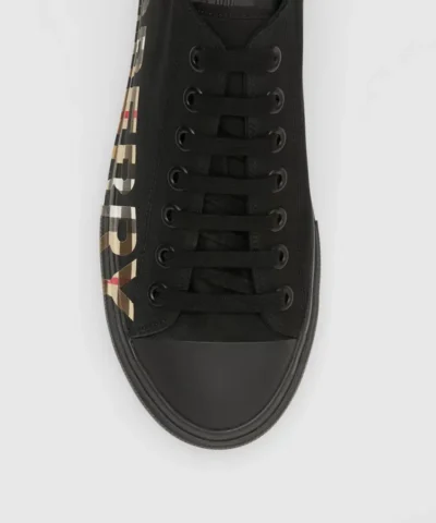 Alternative view of Burberry Vintage Check Logo Print Cotton Gabardine Sneakers