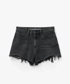 Alternative view of Alexander Wang Bite Short In Grey Aged Denim