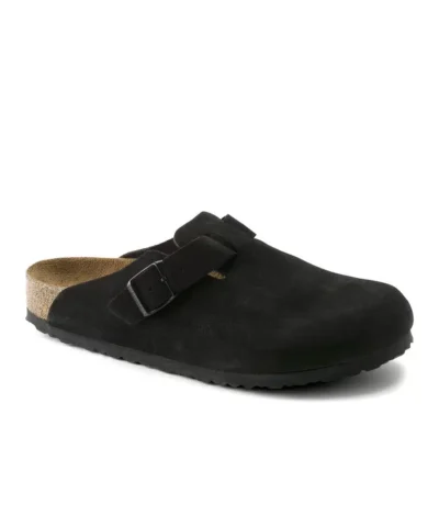 Alternative view of Birkenstock Boston Soft Footbed Suede Leather, Black
