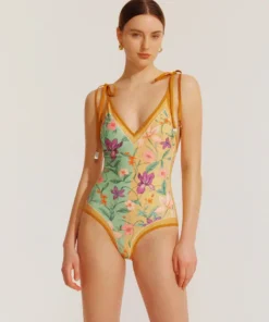 Visual Mood Kristina Reversible Tie-Shoulder One Piece Swimsuit