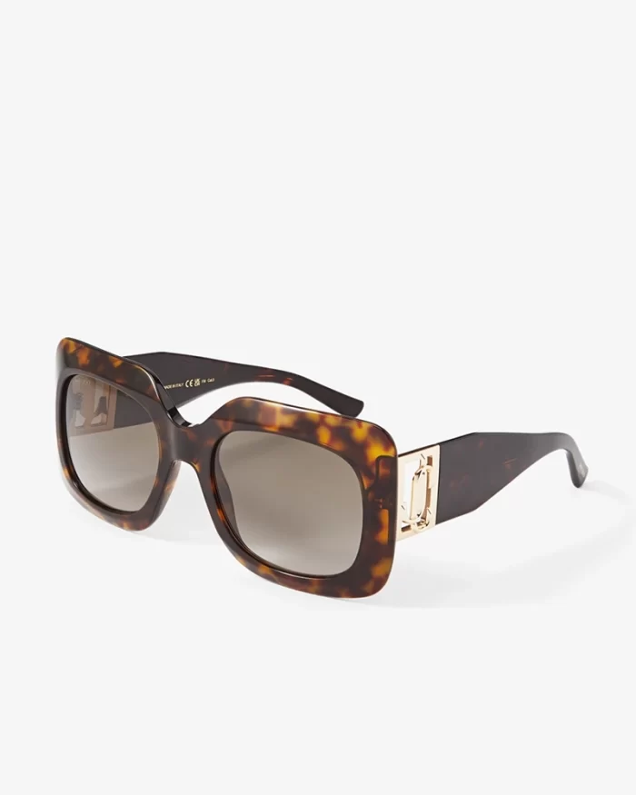 Jimmy Choo Gayas Brown Havana Square Frame Sunglasses - Image 2