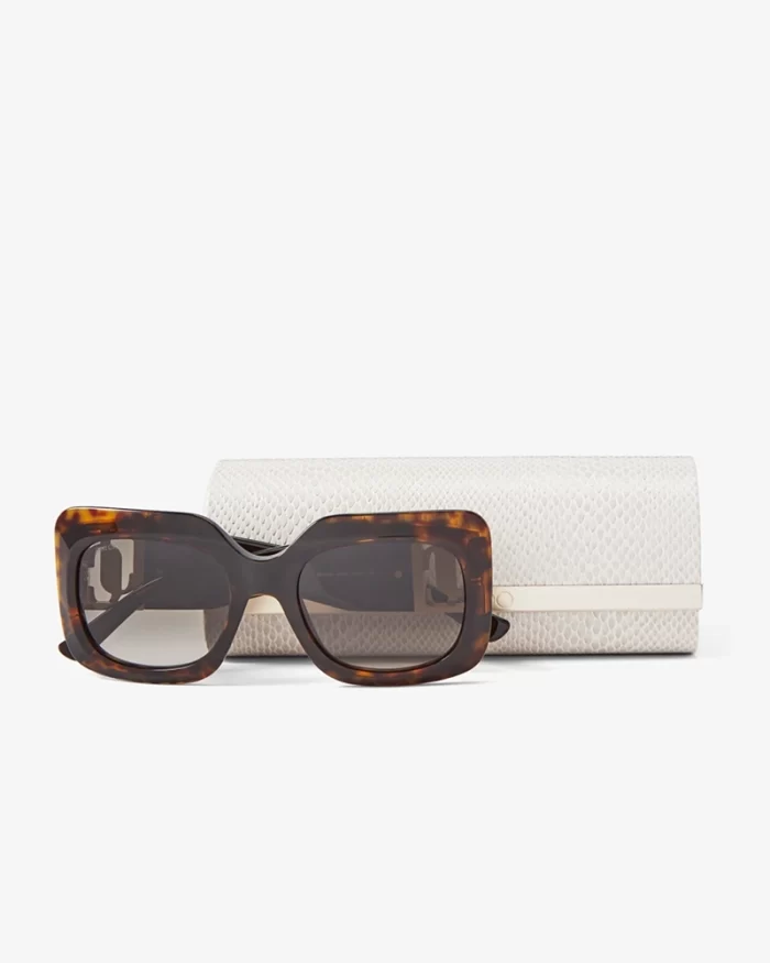 Jimmy Choo Gayas Brown Havana Square Frame Sunglasses - Image 4