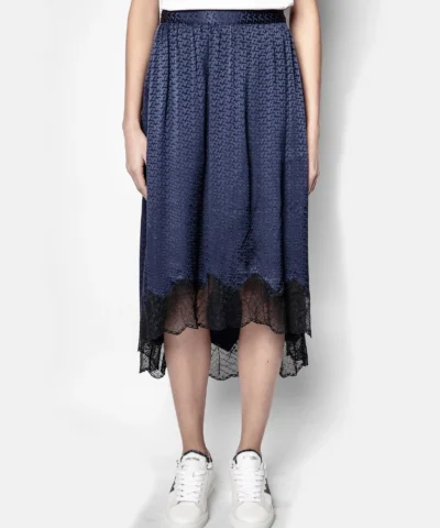 Alternative view of Zadig & Voltaire Women's Blue Joslin Silk Skirt