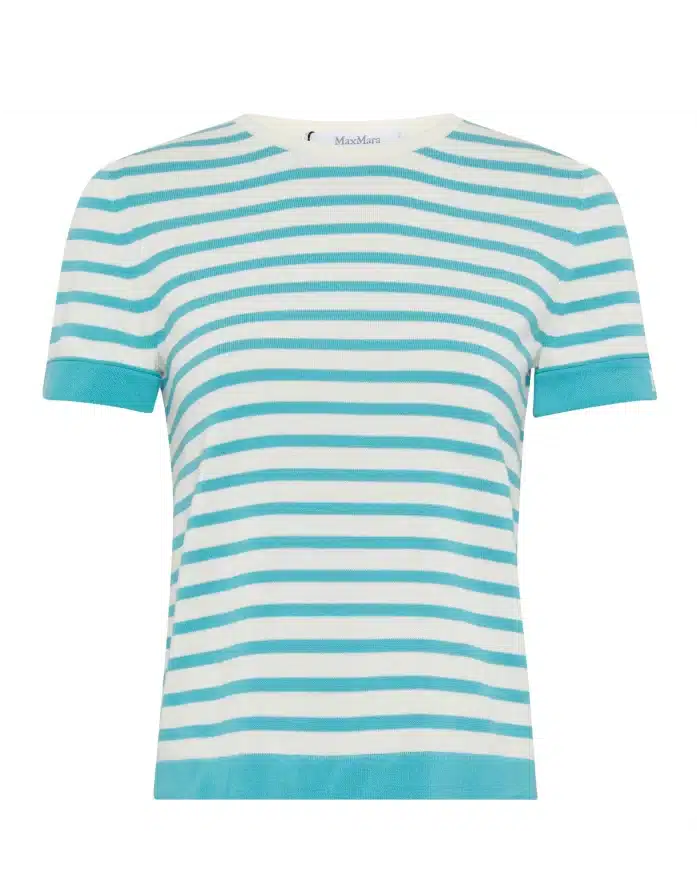 Max Mara Limone Striped T-Shirt - Image 5