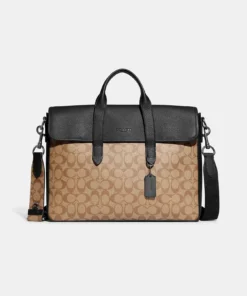 Coach Sullivan Portfolio Brief In Signature Canvas