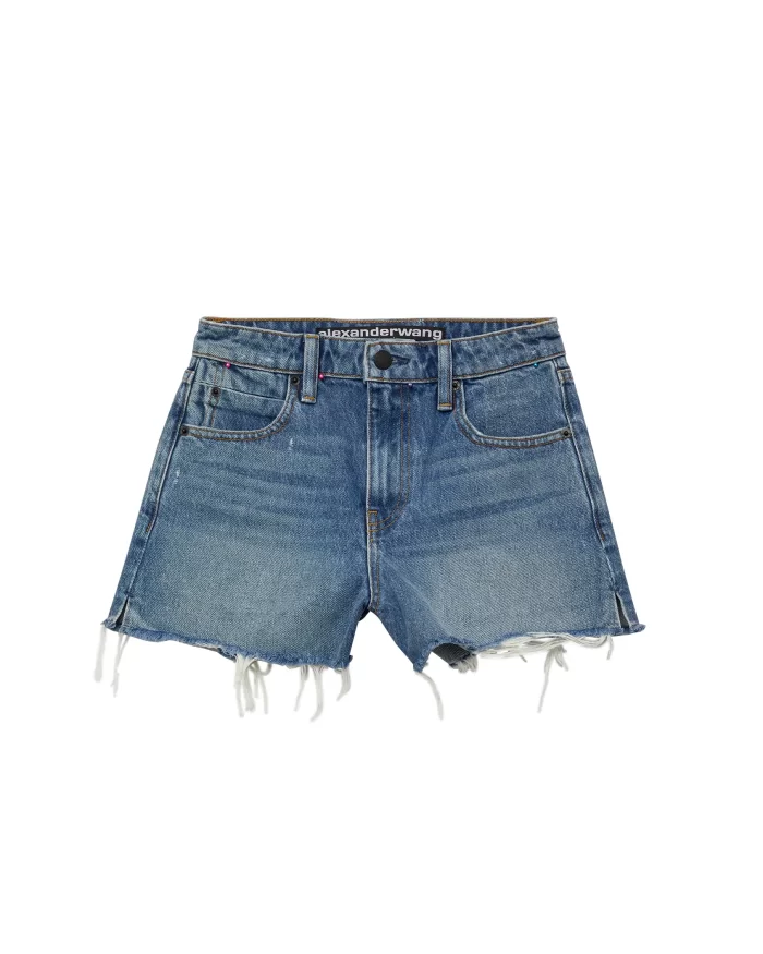 Alexander Wang Bite Short In Light Indigo Aged Denim - Image 2