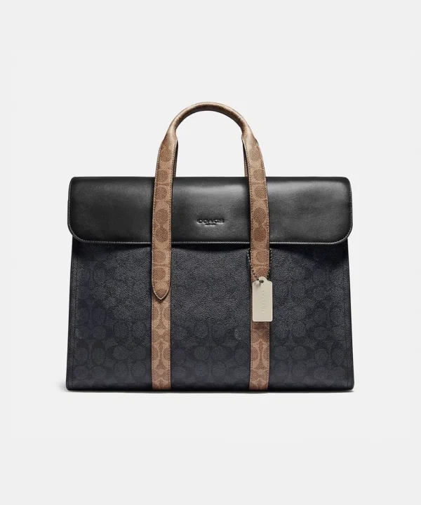 Coach Metropolitan Portfolio In Colorblock Signature Canvas