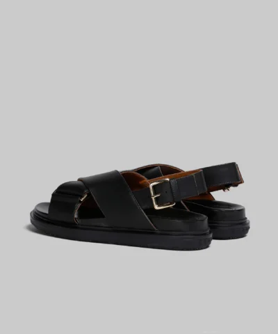 Alternative view of Marni Black Leather Fussbett