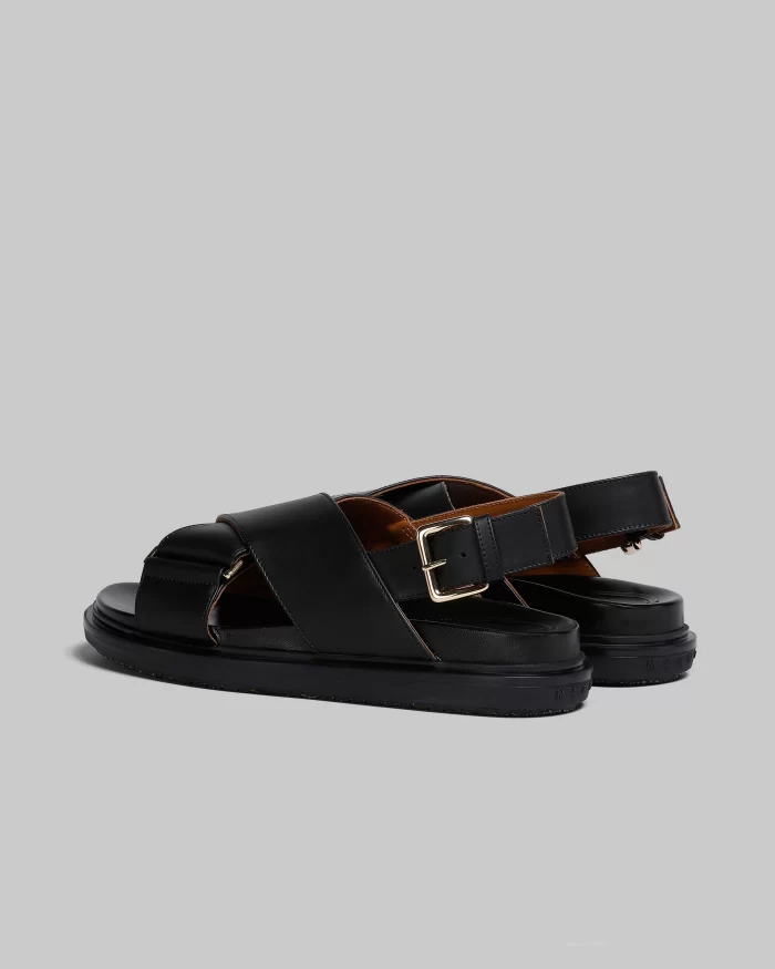 Marni Black Leather Fussbett - Image 2