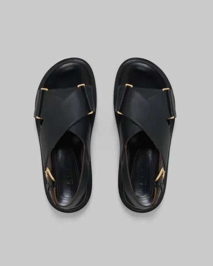 Marni Black Leather Fussbett - Image 5