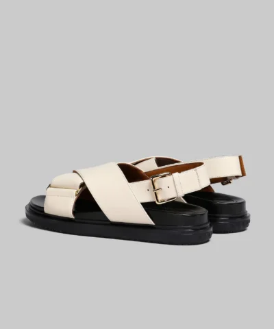 Alternative view of Marni White Leather Fussbett