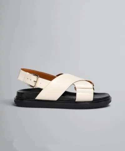 Marni White Leather Fussbett