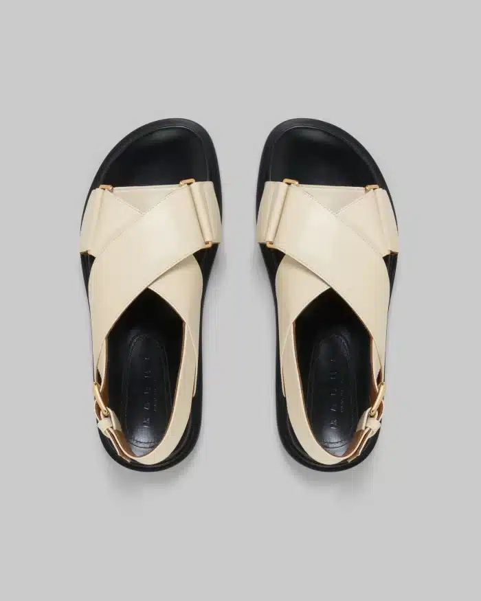 Marni White Leather Fussbett - Image 5