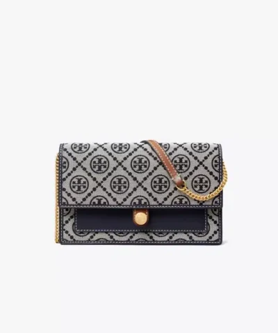 Tory Burch T Monogram Jacquard Chain Wallet