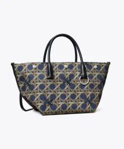 Alternative view of Tory Burch Small Canvas Basketweave Tote Bag