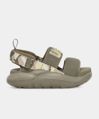 UGG LA Cloud Camopop Sport Sandal In Moss Green