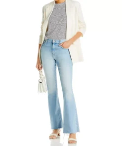Alternative view of Mother The Weekender Frayed Mid-Rise Flared Jeans