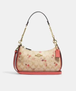 Coach Teri Shoulder Bag In Signature Canvas With Heart And Star Print