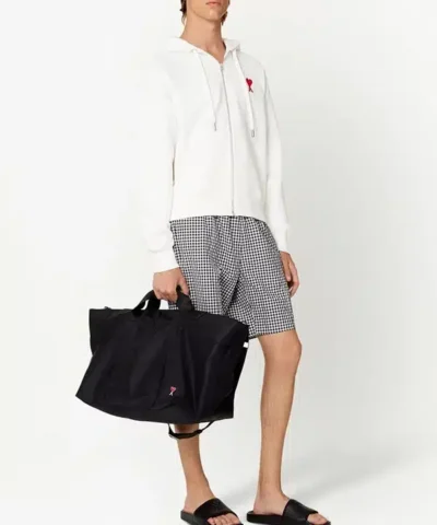 Alternative view of Ami Paris Ami De Coeur Logo-Detail Tote Bag