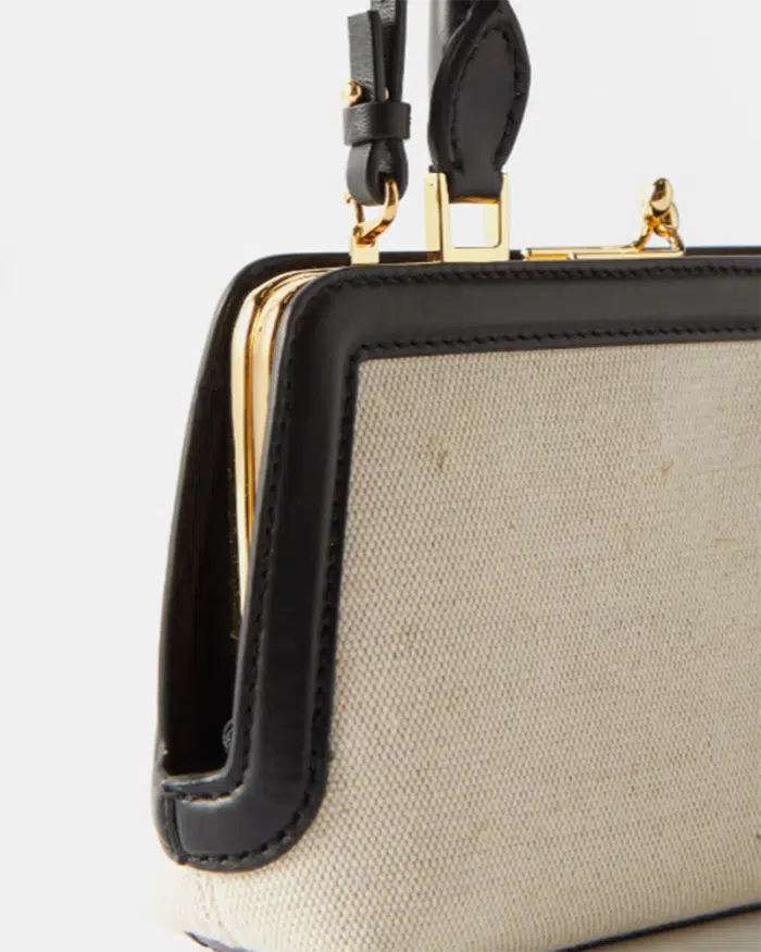 Jil Sander Mini Leather-Trim Canvas Handbag - Image 3