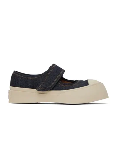 Marni Blue Pablo Mary-Jane Ballerina Flats