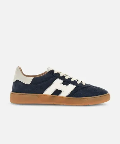 Hogan H327 Cool Panelled Blue Leather Sneakers