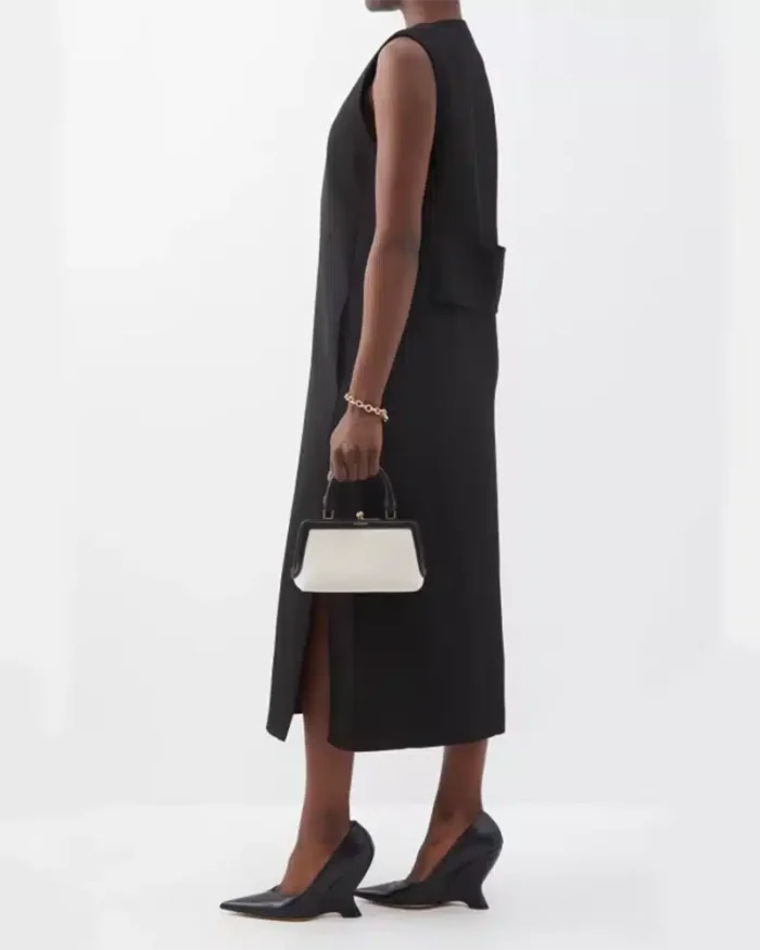 Jil Sander Mini Leather-Trim Canvas Handbag - Image 4
