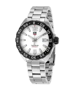 Alternative view of TAG Heuer Formula 1 Quartz 41mm, White Dial Silver Steel Strap Watch