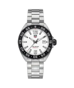 TAG Heuer Formula 1 Quartz 41mm, White Dial Silver Steel Strap Watch