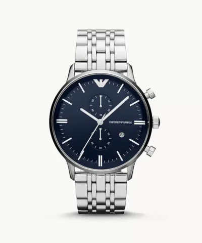 Emporio Armani Men's Two-Hand Stainless Steel Watch