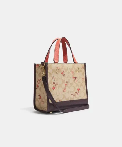 Alternative view of Coach Dempsey Tote 22 In Signature Canvas With Heart And Star Print