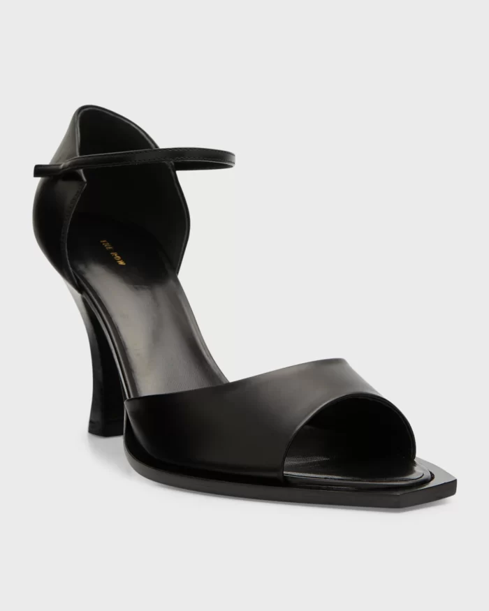 The Row MJ Calfskin Ankle-Strap Sandals - Image 3