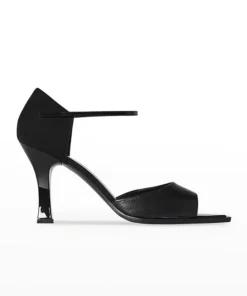 The Row MJ Calfskin Ankle-Strap Sandals