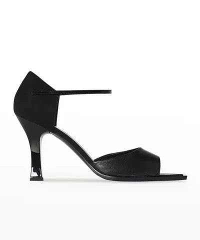 The Row MJ Calfskin Ankle-Strap Sandals