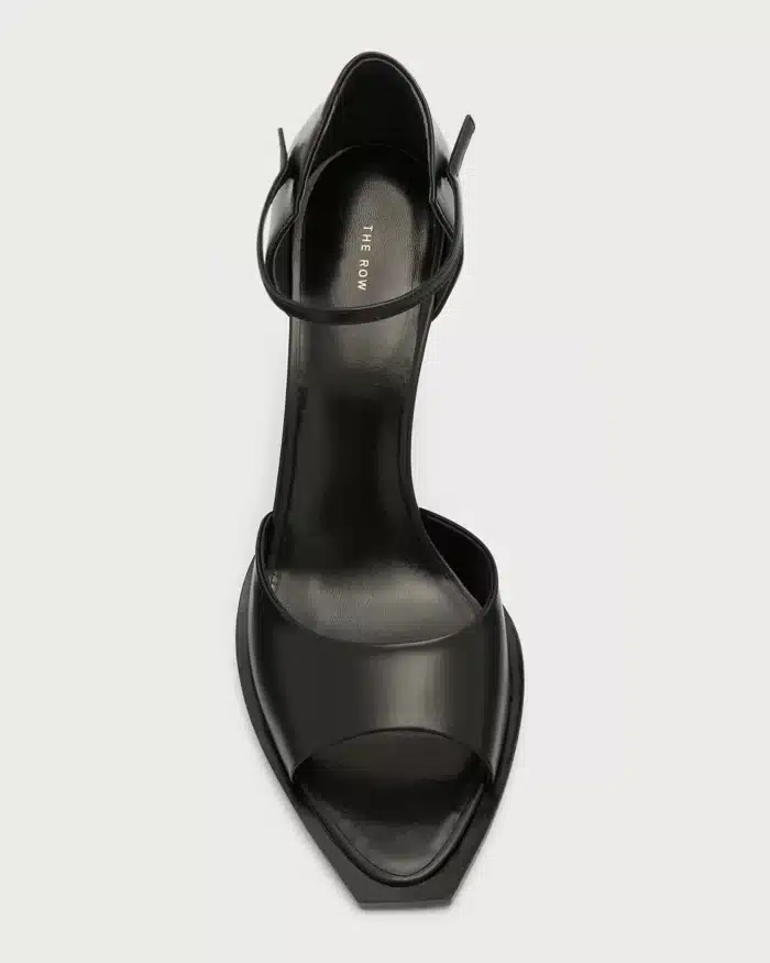 The Row MJ Calfskin Ankle-Strap Sandals - Image 6