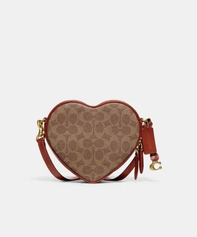 Coach Heart Crossbody In Signature Canvas