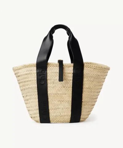 Chloé Sense Medium Raffia Tote Bag