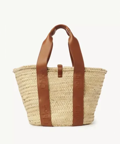 Alternative view of Chloé Sense Medium Raffia Tote Bag