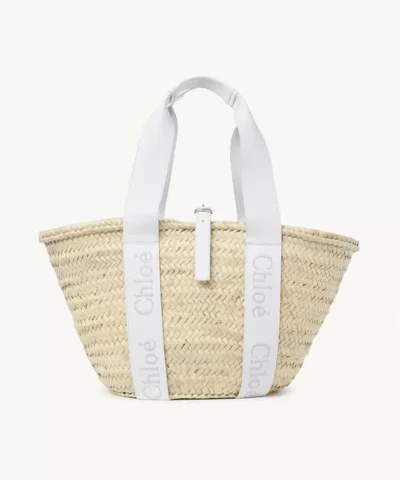 Chloé Sense Medium Raffia Tote Bag