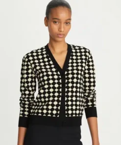Tory Burch Jacquard Viscose Cardigan