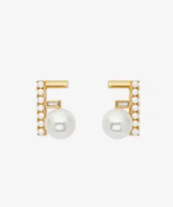 Fendi First Earrings Gold-Colored Earrings