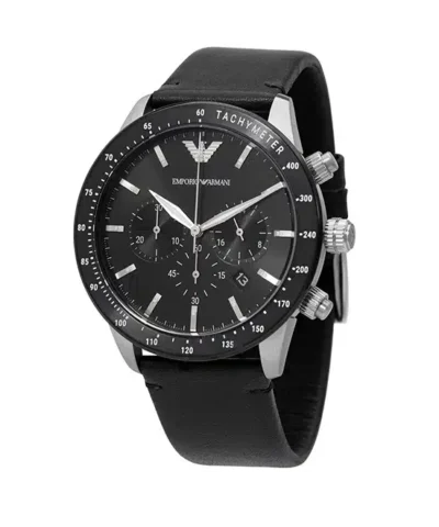 Alternative view of Emporio Armani Mario Chronograph Quartz Black Dial Men's Watch