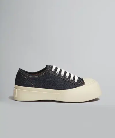 Marni Blue Denim Pablo Lace-Up Sneaker