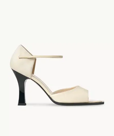 The Row MJ Calfskin Ankle-Strap Sandals