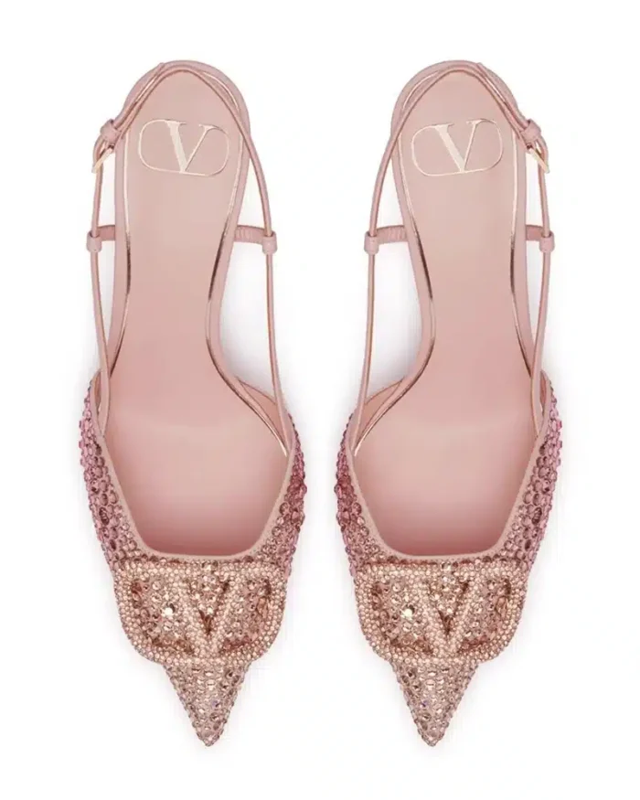 Valentino Garavani VLogo 85mm Crystal-Embellished Pumps - Image 5
