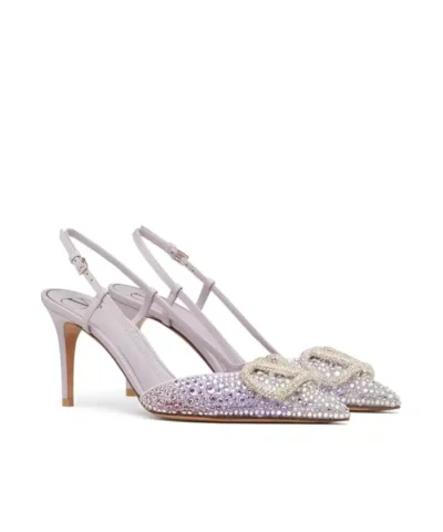 Alternative view of Valentino Garavani VLogo 85mm Crystal-Embellished Pumps
