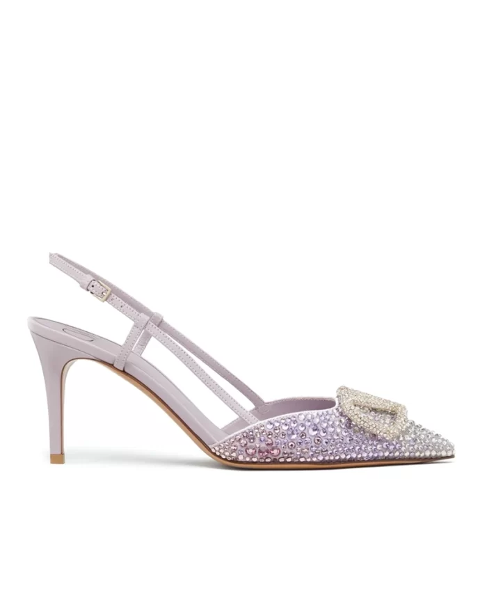 Valentino Garavani VLogo 85mm Crystal-Embellished Pumps