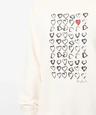 Alternative view of Tory Burch Heart-Print French-Terry Sweatshirt