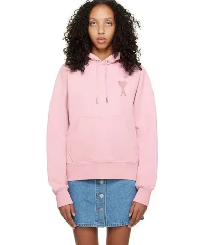 Ami Alexandre Mattiussi Pink Ami de Coeur Hoodie