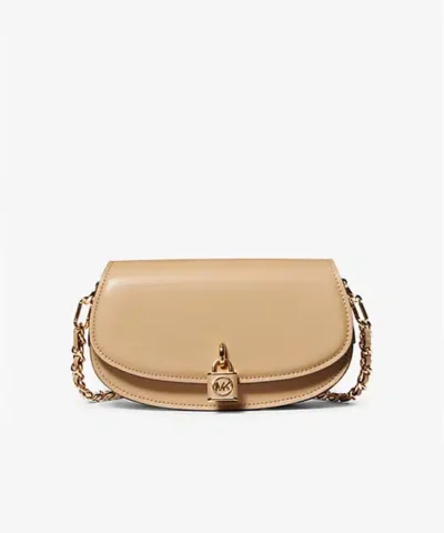 Alternative view of Michael Kors Mila Small Leather Shoulder Bag In Camel
